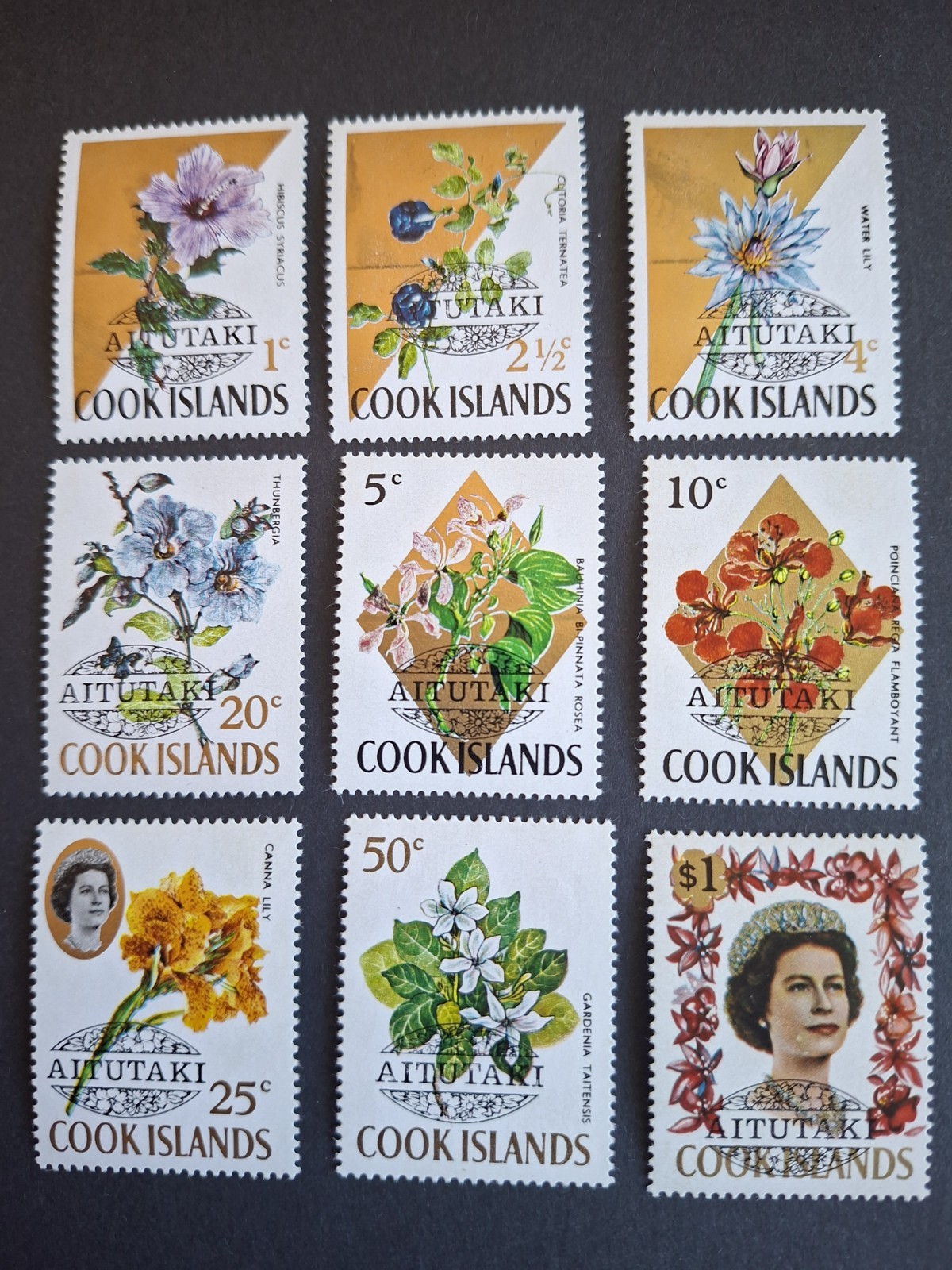 AITUTAKI -1972 -UHM  " COOK ISLANDS POSTAGE STAMP OVERPRINTED WITH AITUTAKI "