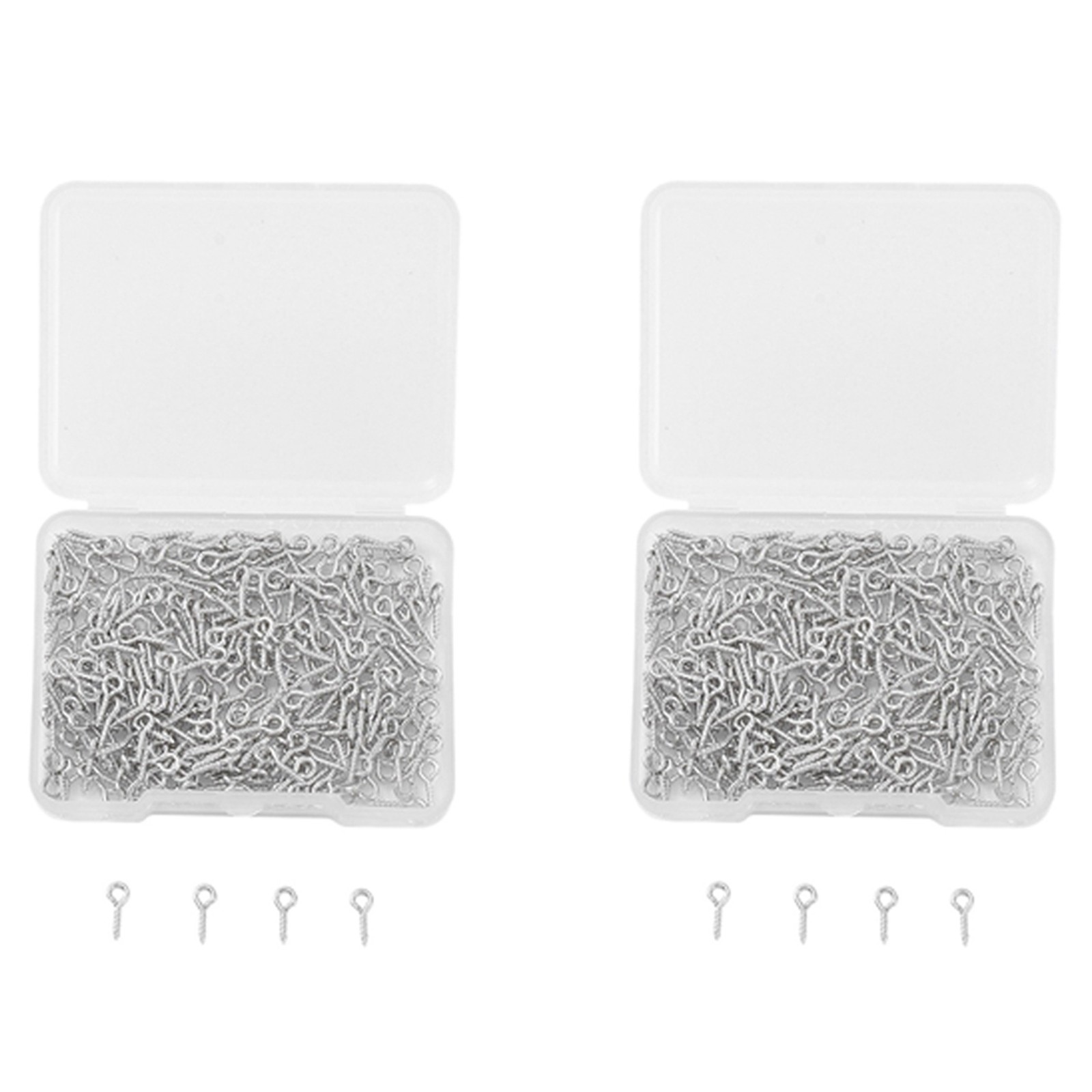 600 Pcs Multipurpose Eye Bolts Hook Screw Eye Nails Pin Bail for DIY7237