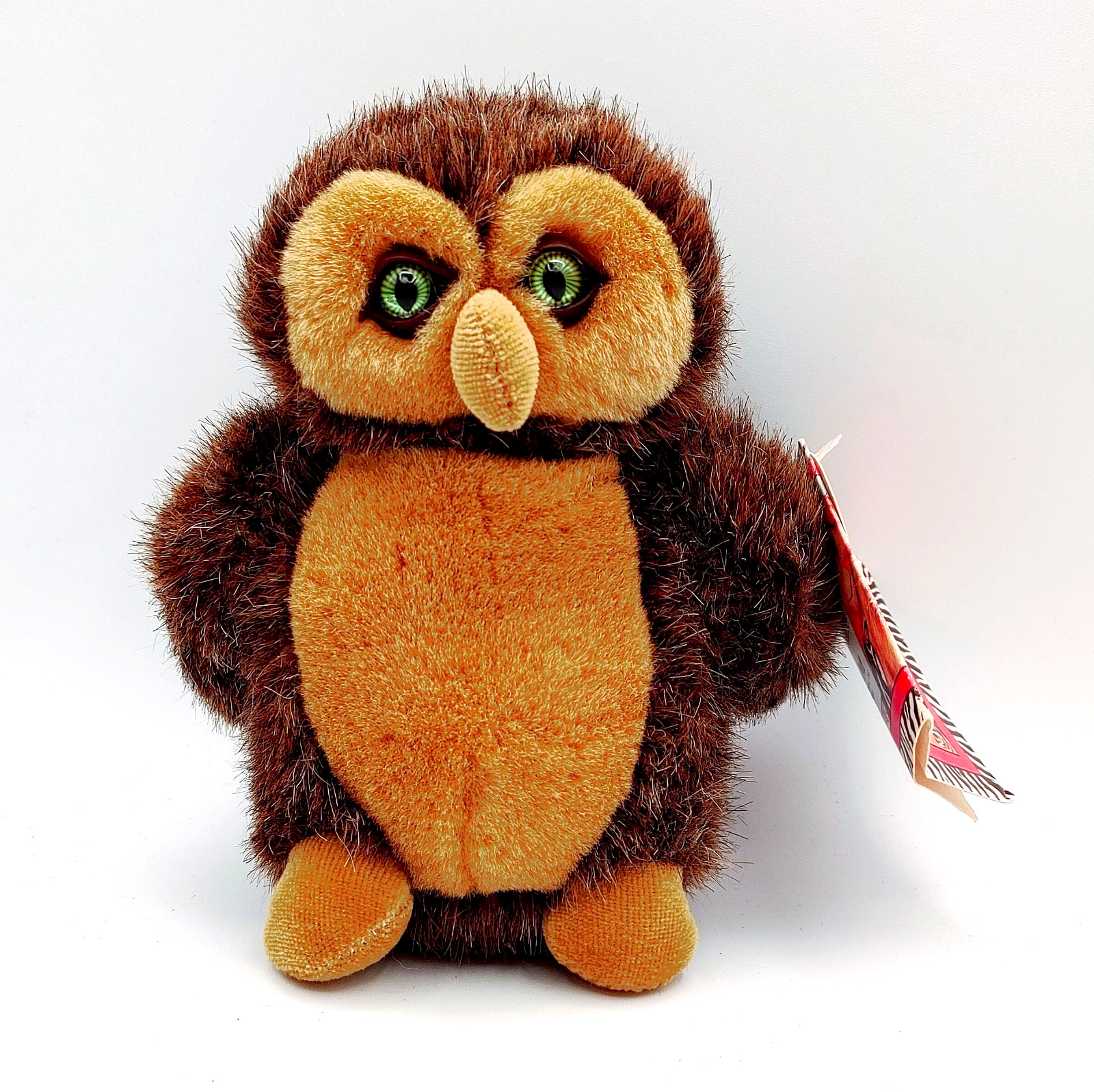 VINTAGE 1992 K&M International BROWN OWL 6" Plush w/Movable Parts