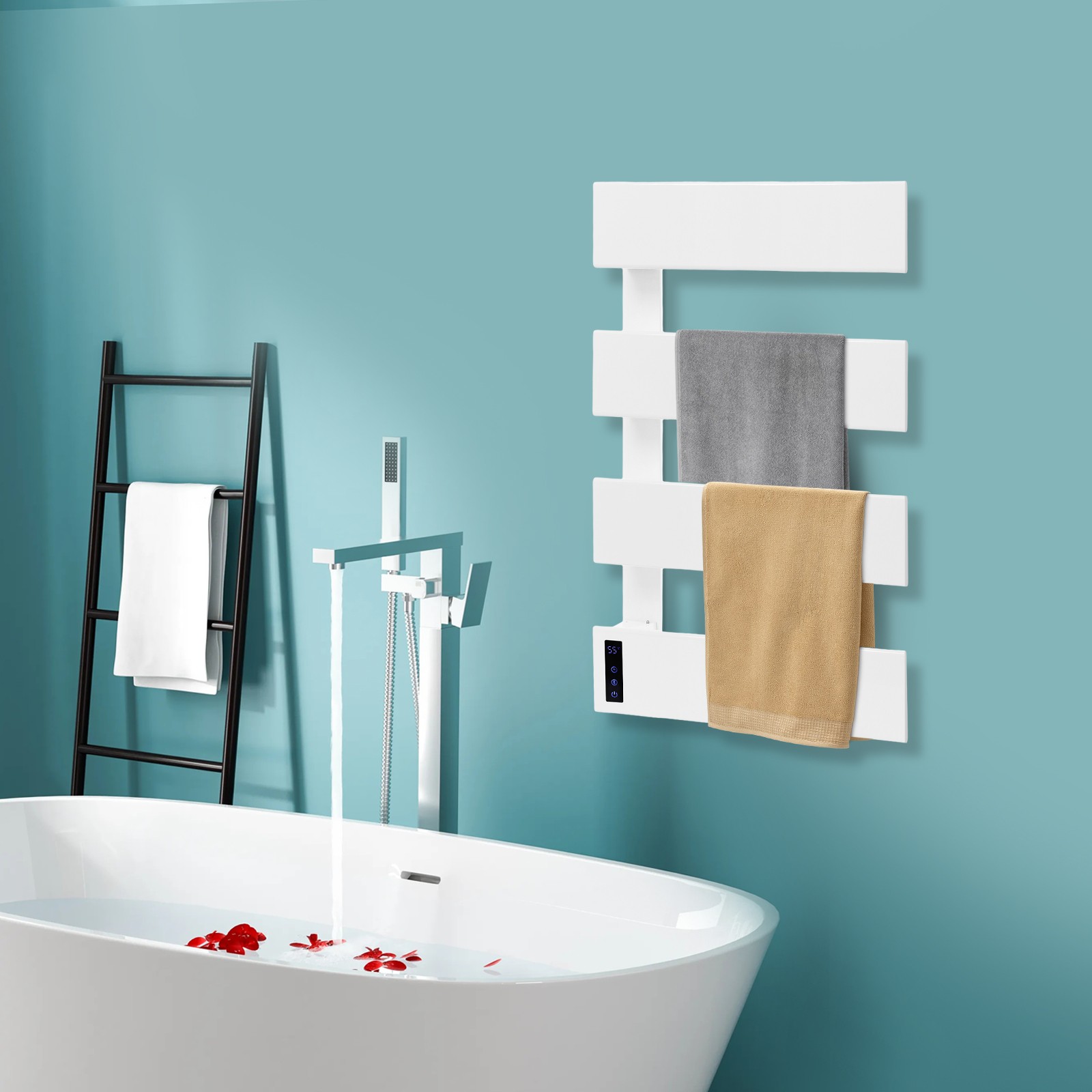 Electric Towel Warmer White Wall-Mounted Towel Heater Electric Towel Heater SALE