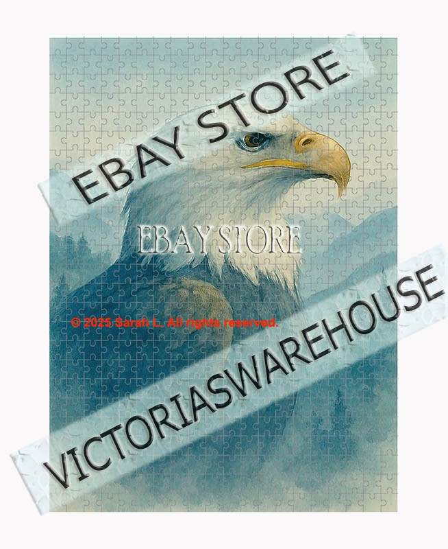 500 piece jigsaw puzzle Wildlife bald eagle patriotic theme