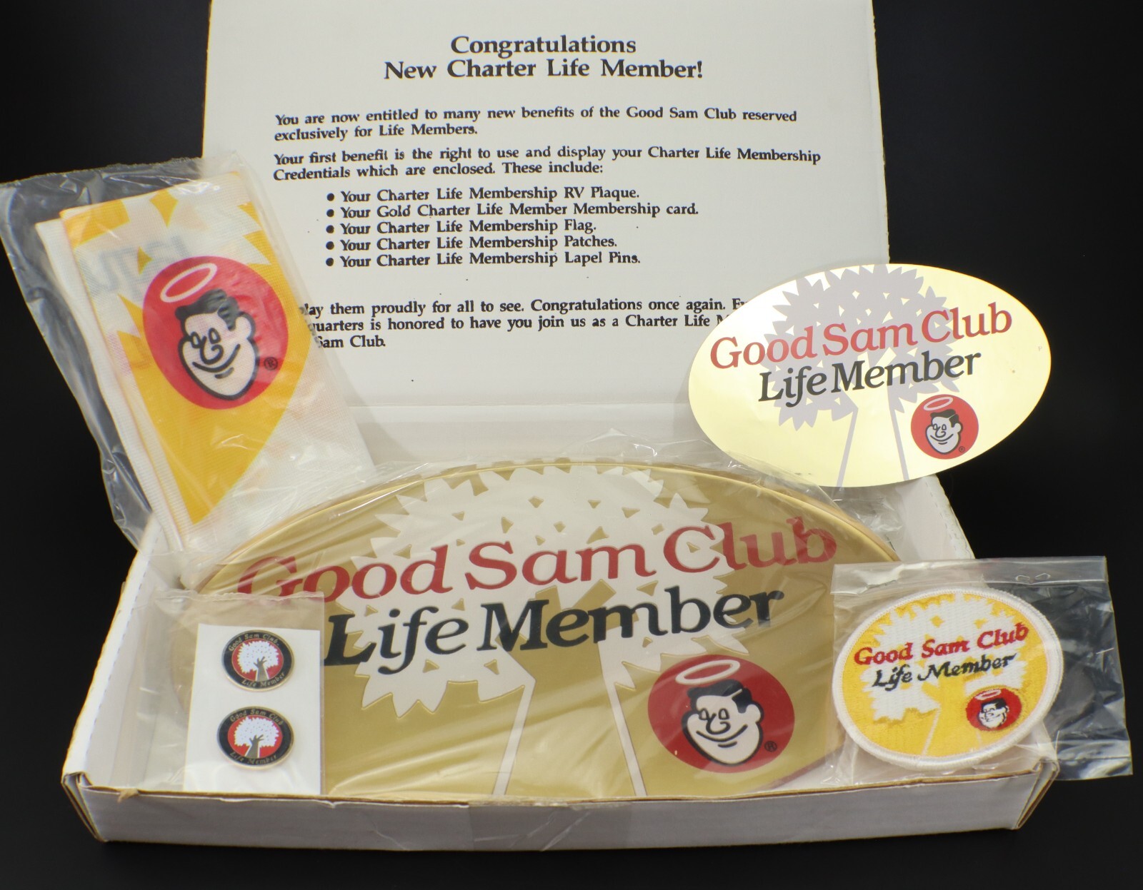 Good Sams Club LIFE MEMBERSHIIP KIT New Charter  in Mailing Box NOS
