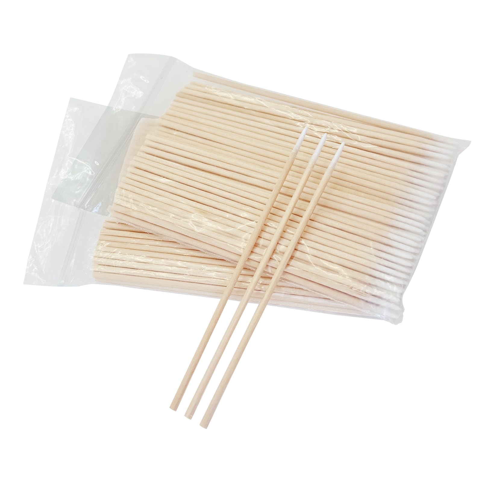 Egaageoi 200 Count Pointed Cotton Swabs - 4-Inch Precision 200pcs 