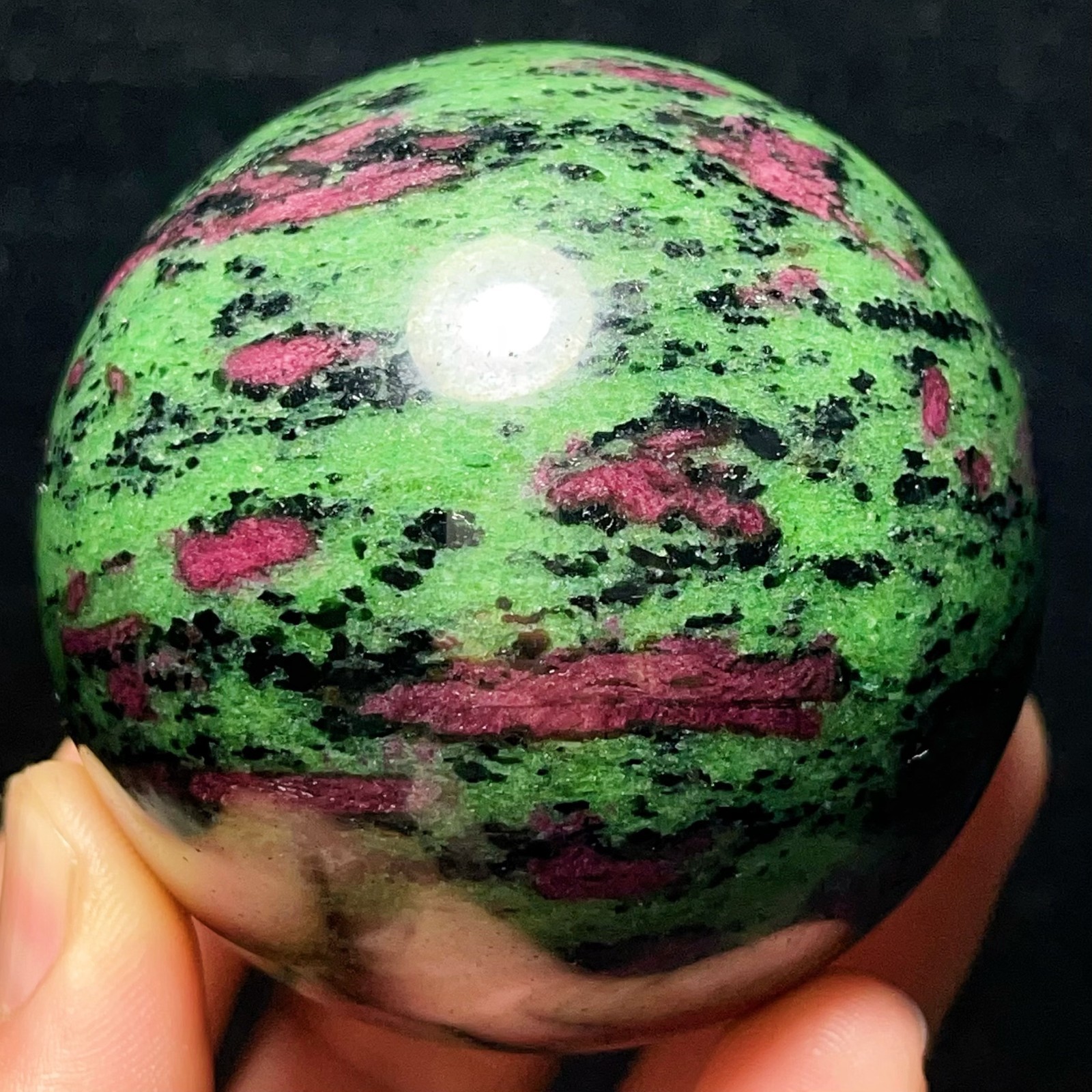 TOP 500G Natural Epidote Sphere Agate Stone Healing L7830