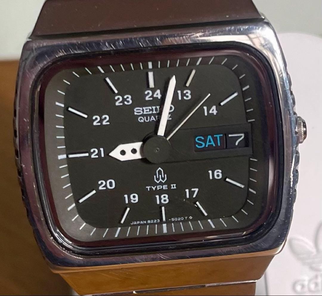 Rare Seikoii Quartz Watch Black Vintage