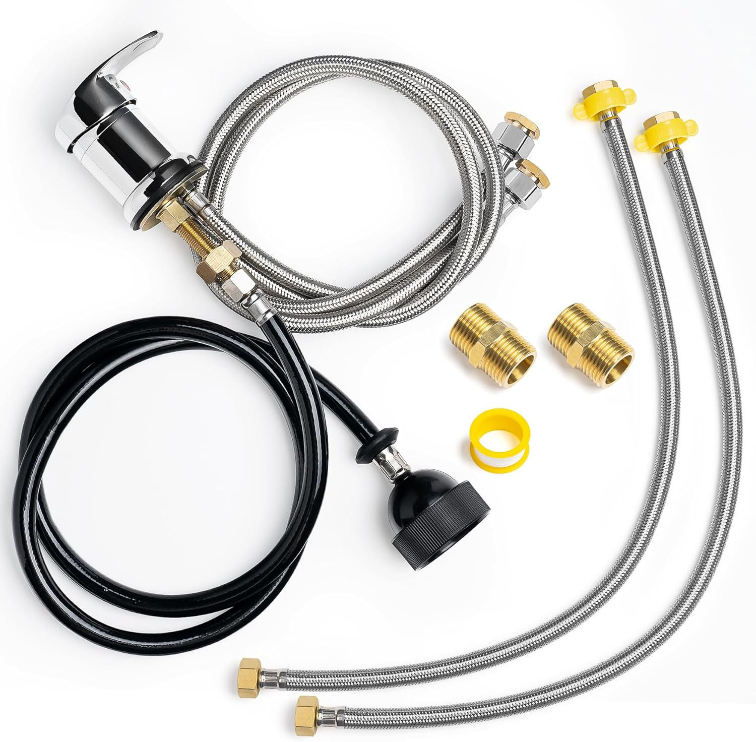 Professional Beauty Salon Shampoo Sink Bowl Faucet and Sprayer Kit with Vacuum B