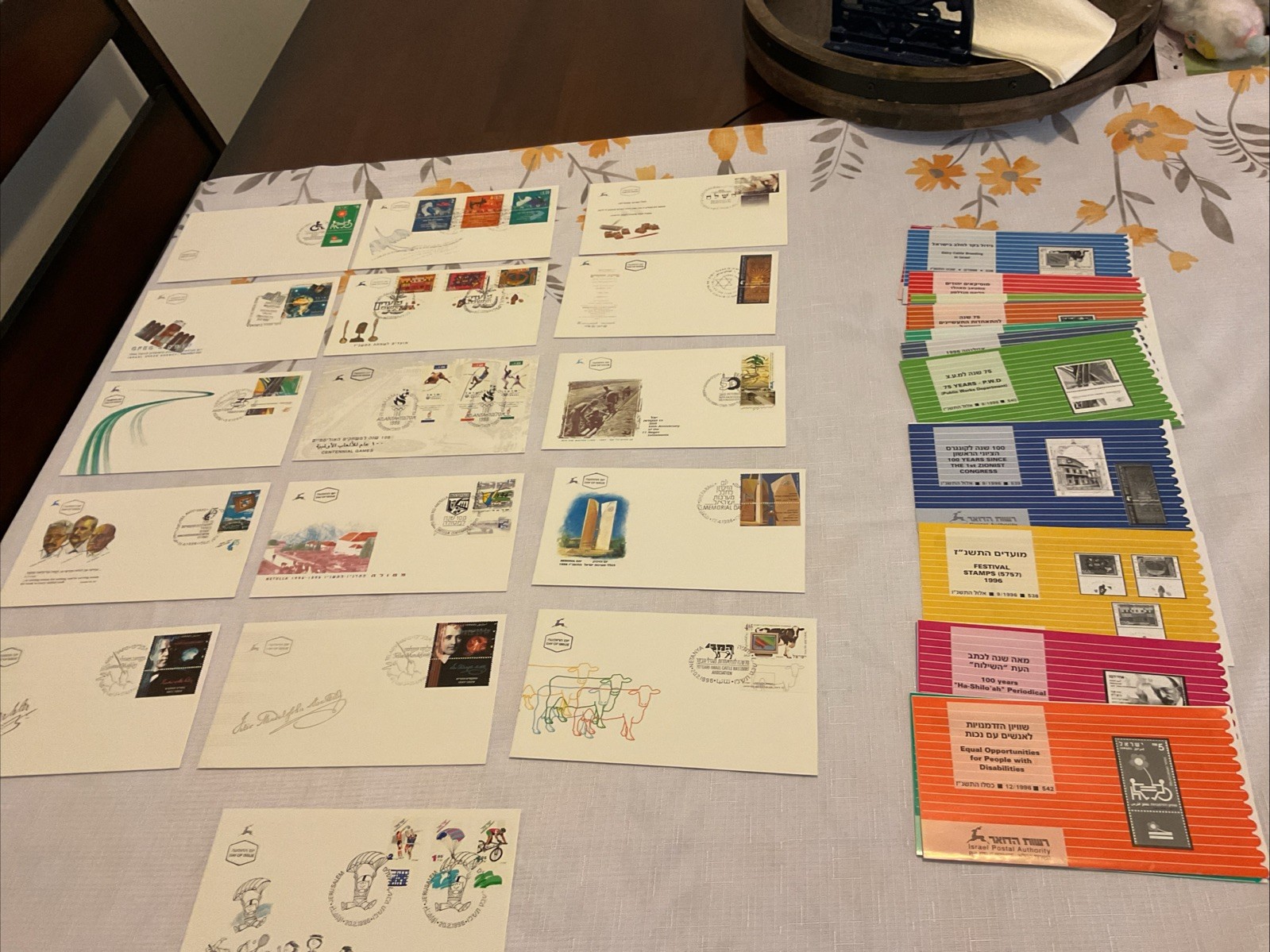 ISRAEL-(-1996-)-lot of 16-FDC'S of Israel Postal History & BULLETINS-# 90