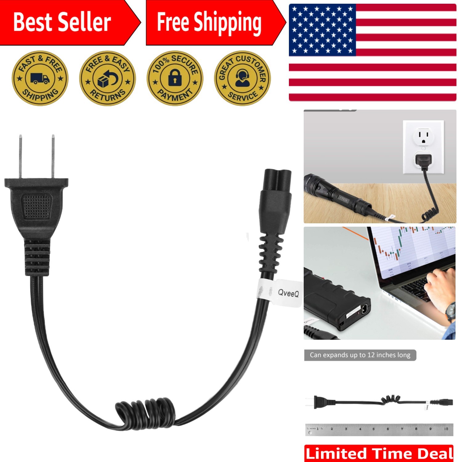 Universal Stun Gun Charger - Compatible with VTS, Police Models