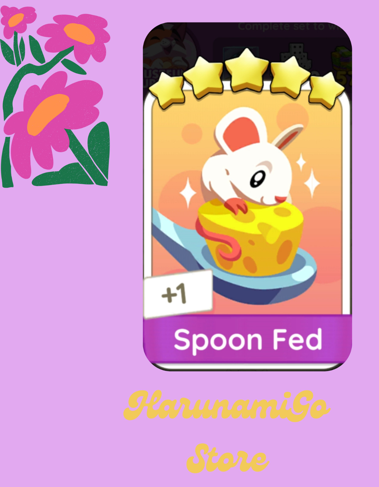 Spoon Fed_Monopoly Go Sticker 5 ⭐⭐⭐⭐⭐  Fast Delivery| Digital Item