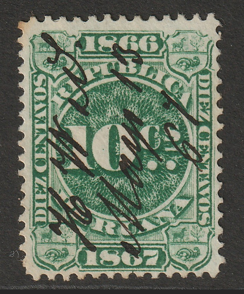Peru 1866 10c Revenue Used (I) - S42441