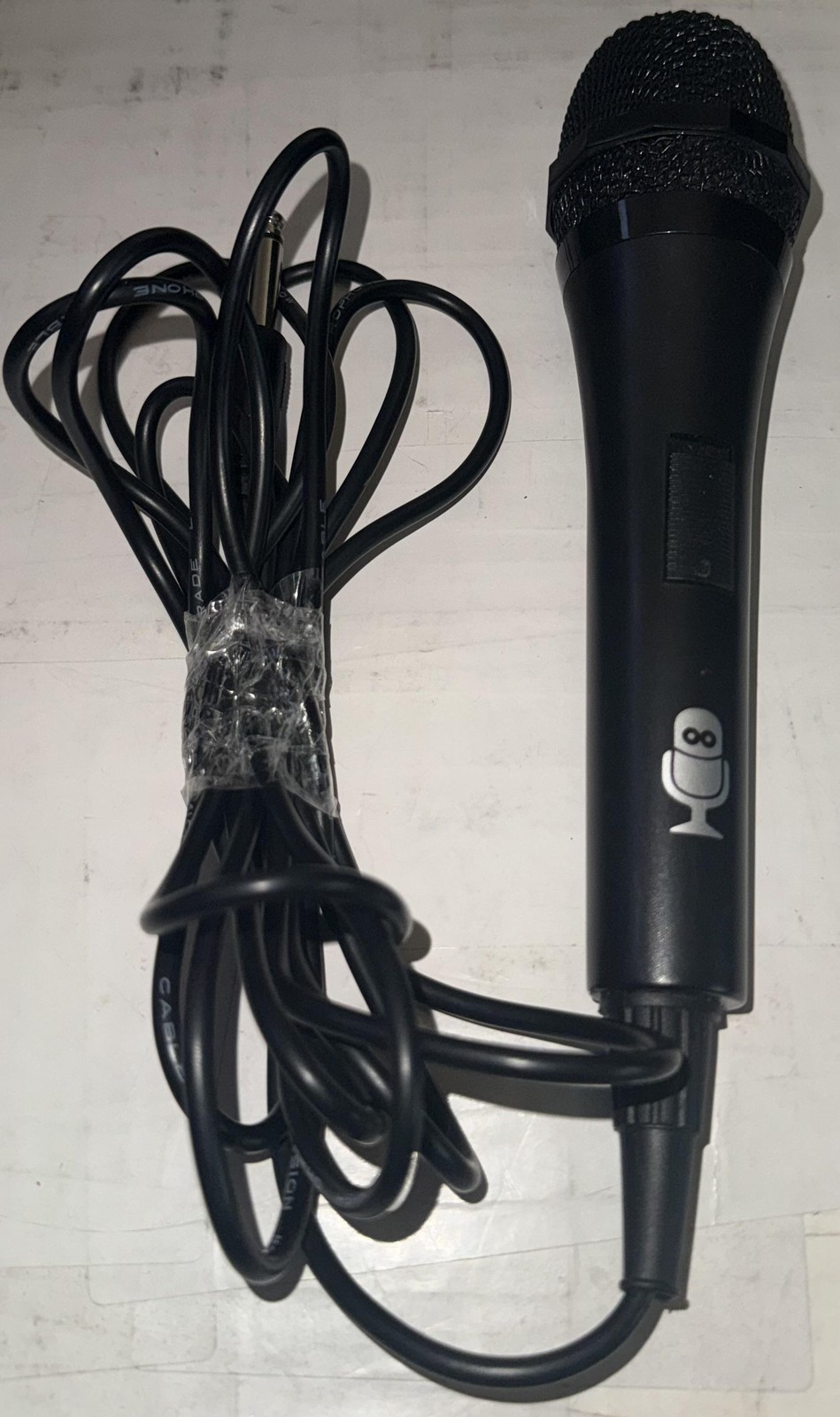 Wired Handheld Microphone 1/4" TS Cable Karaoke Vocal On/Off Switch Black