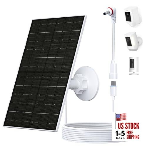  7W Solar Panel for Ring Camera Outdoor Wireless, USB C Solar Charger for Ring 