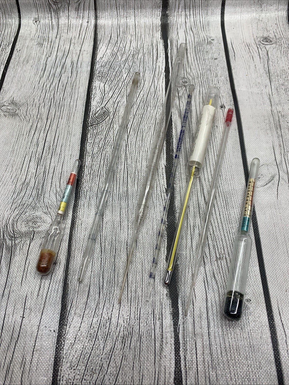 Vintage Glass Dip Sticks For Camera & Film Development-Lot Of 7