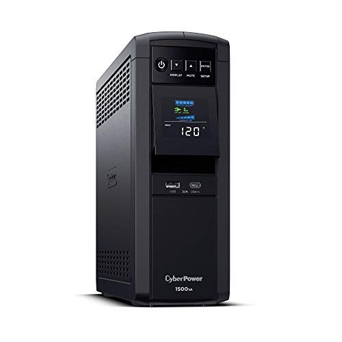  CP1500PFCLCD PFC Sinewave System/1000W, 12 Outlets, AVR, Mini Tower 1500VA UPS