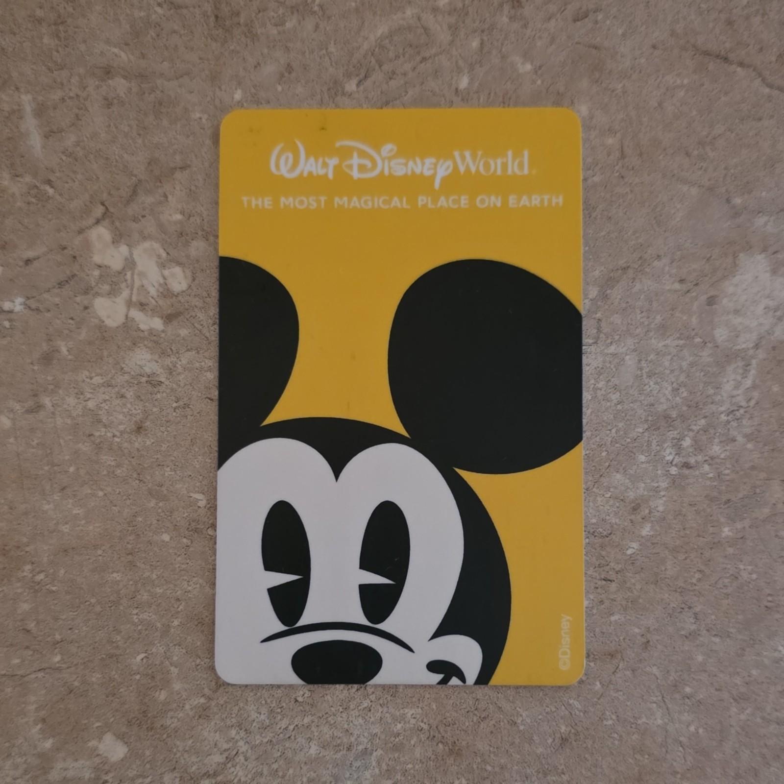 Walt Disney World Admit One Ticket Card - Mickey Mouse Design
