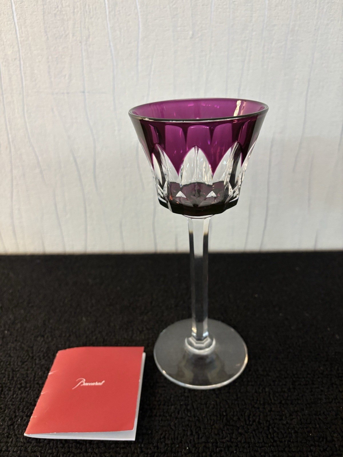 Cobalt Blue Wine Glass Model Caracas Baccarat Crystal