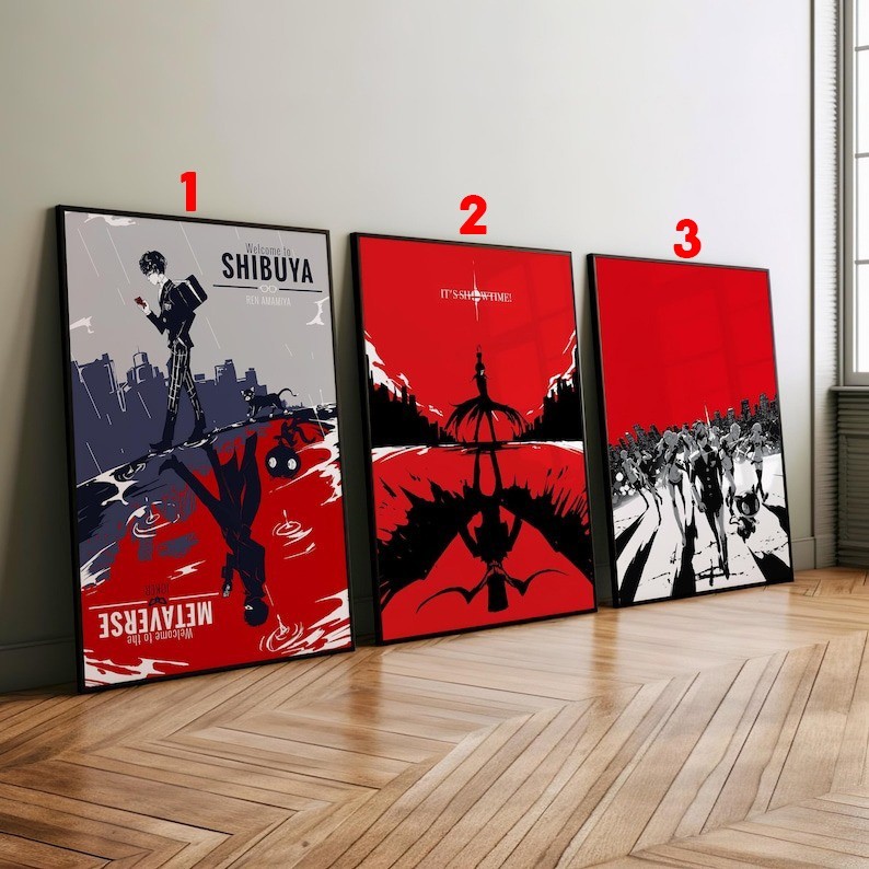 Persona 5 Wall Art, Art Print, Manga Art, Japanese Anime Poster, Anime 