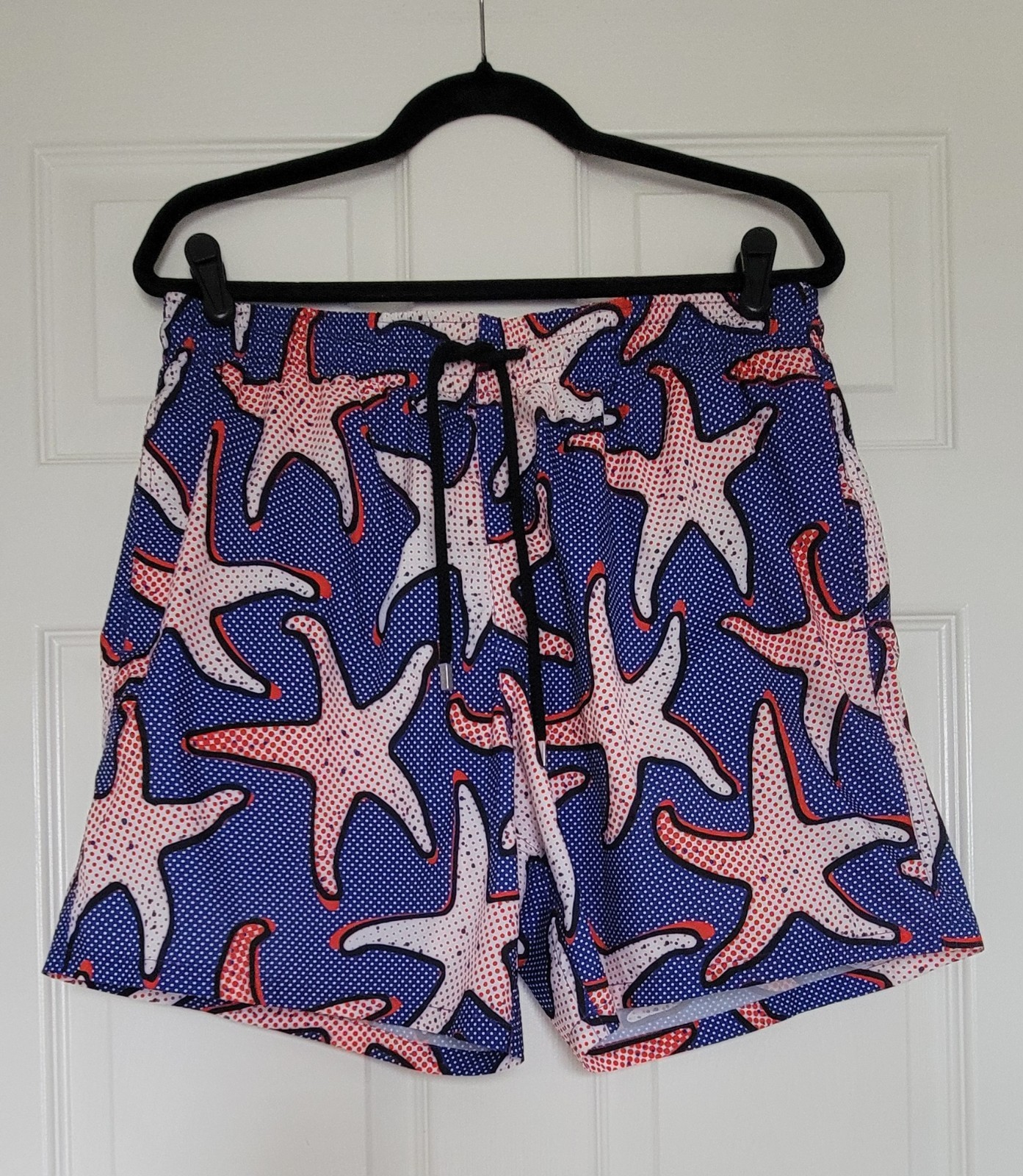 *SOLD OUT* Vilebrequin Swim Trunks Mens XL Blue Red Starfish Lined Swim Surf
