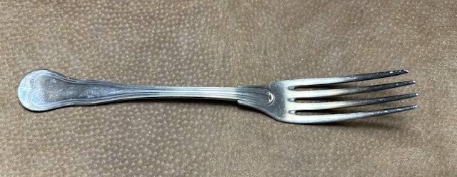 Antique Charles Christofle silver-plated table fork, circa 1862