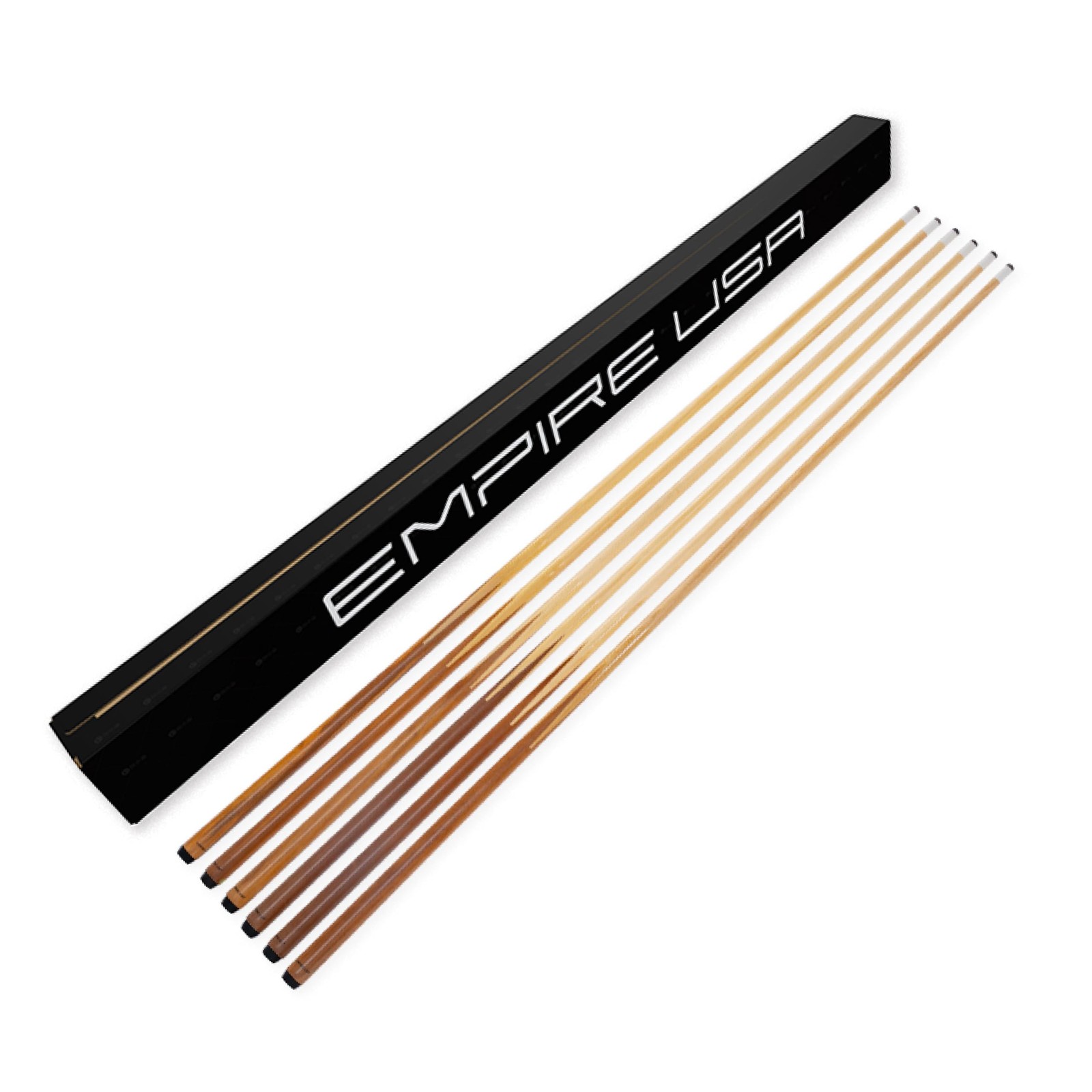 Pool Cues 57 4 Prong Hardwood Billiard Cue Sticks 13mm Leather Tips Empire House