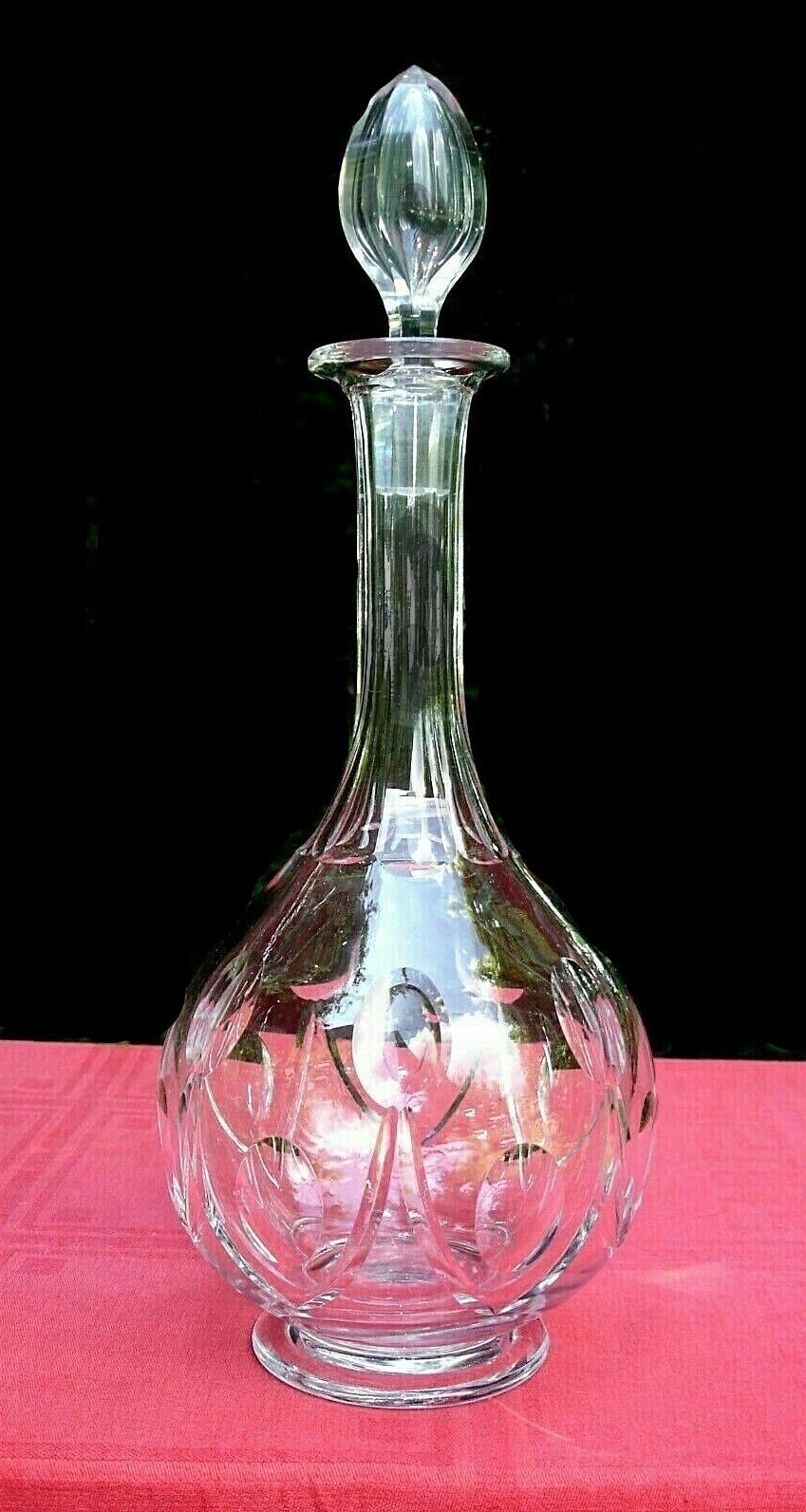 SAINT LOUIS VIC WINE DECANTER KARAFFE CARAFE A VIN EAU CRISTAL TAILLÉ ART DECO