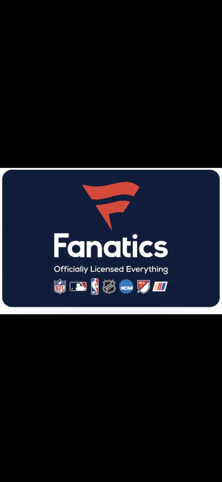 Fanatics E-gift Card $112.10 Value Instant Delivery  Read & Agree to Description