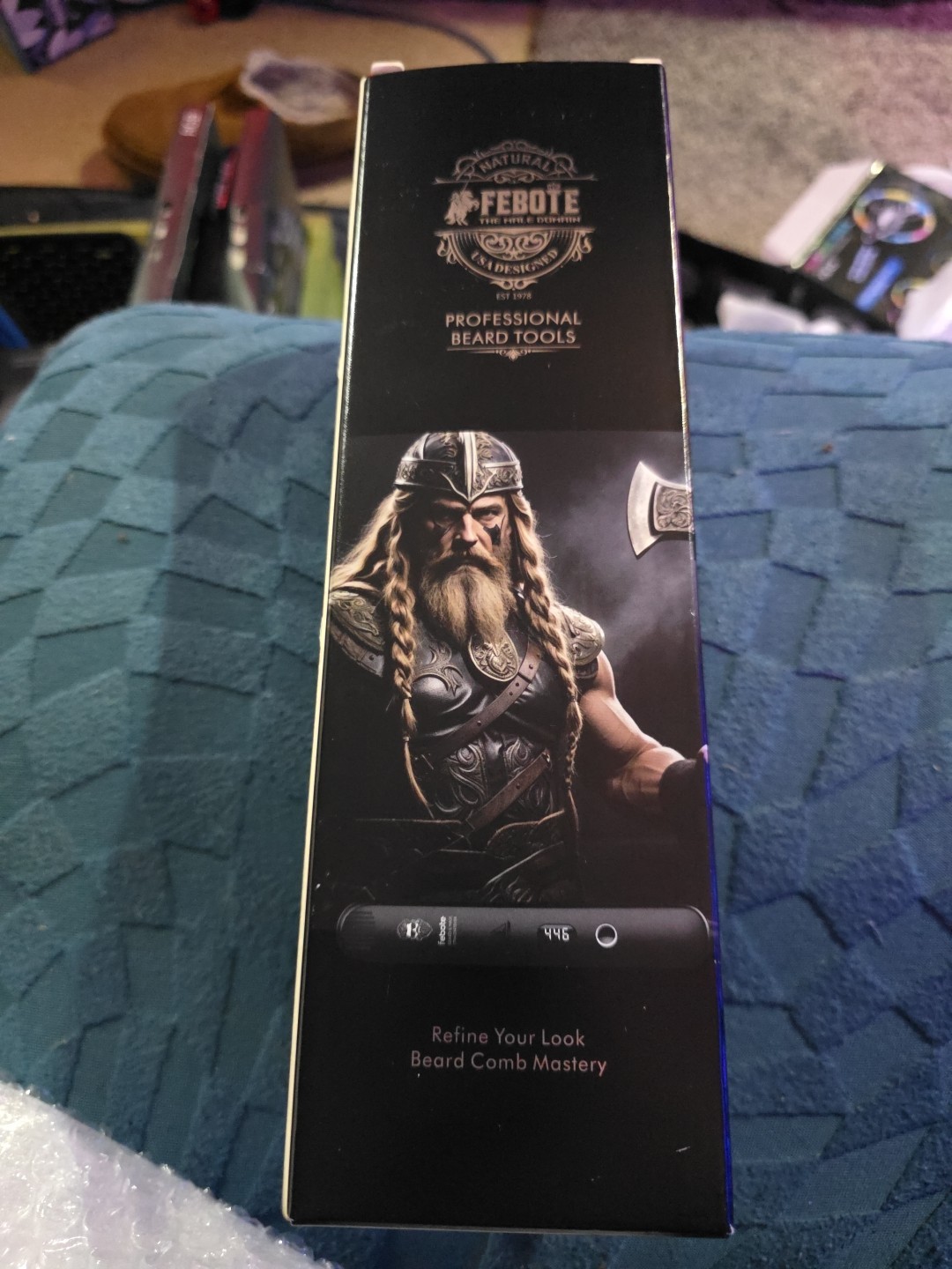 Febote Heated Ionic Hair Straightening Brush for Men - 5 Temperature Settings 