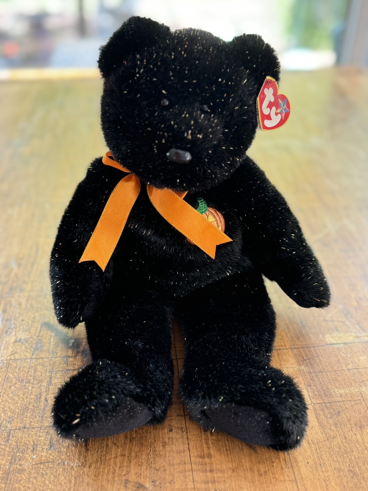 Ty Beanie Babies Collection 2001 Haunt Bear BLACK WITH TAG READ Fall Halloween