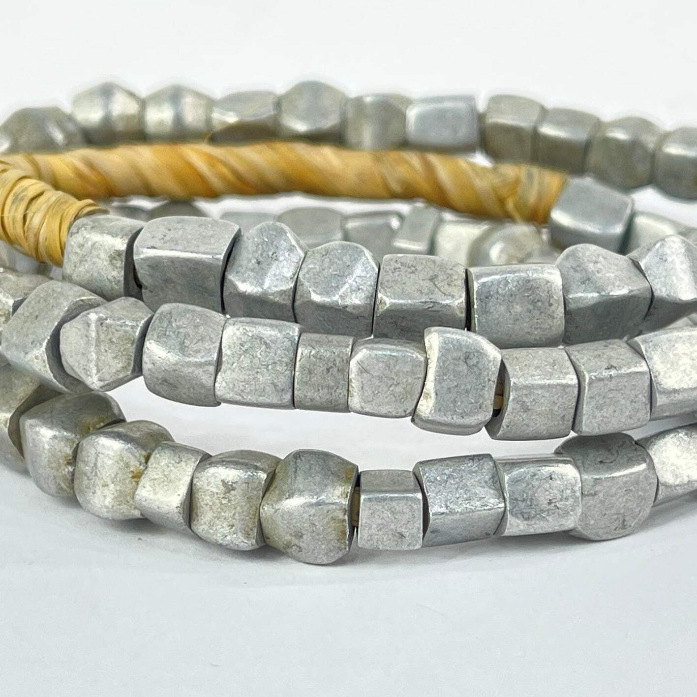 Aluminum Trade Beads Varied Shapes Ethiopia