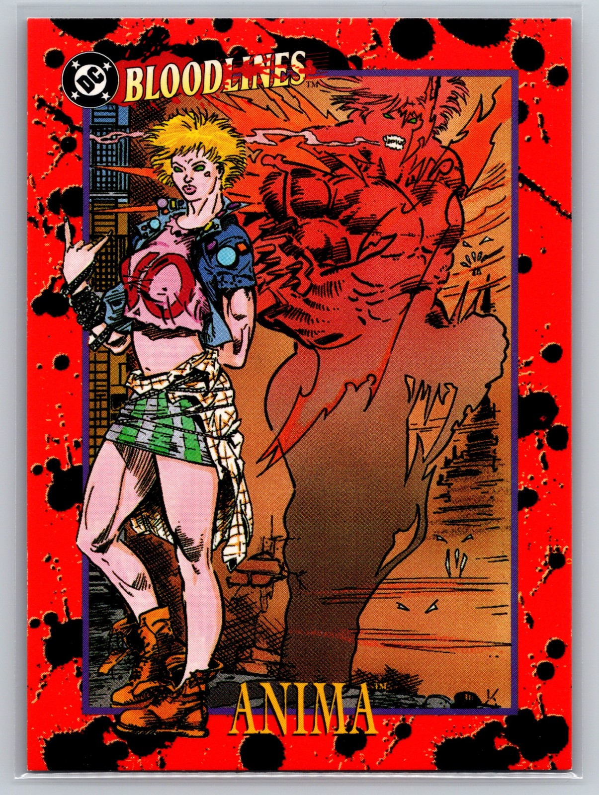 1993 SkyBox DC Bloodlines #58 Anima Courtney Mason New Blood Hero Card