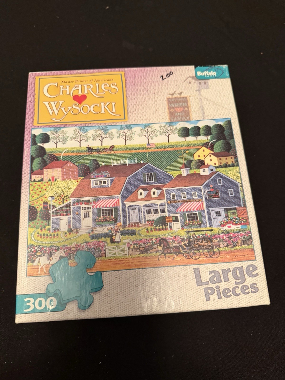 Buffalo Charles Wysocki Puzzle-Prairie Wind Flowers 300 Piece W/Poster