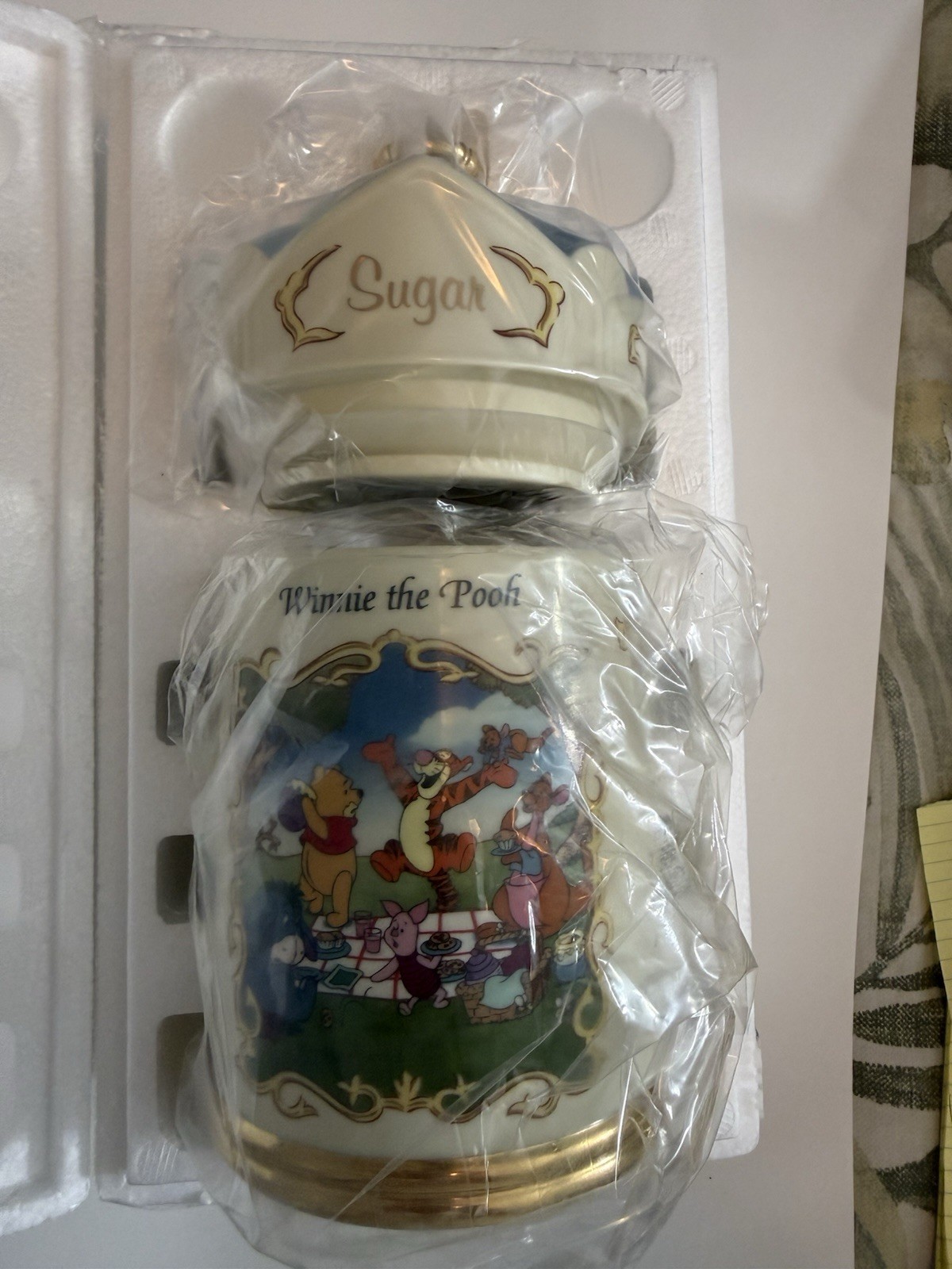 Lenox Disney Winnie the Pooh Porcelain Canister Ivory Hand Painted