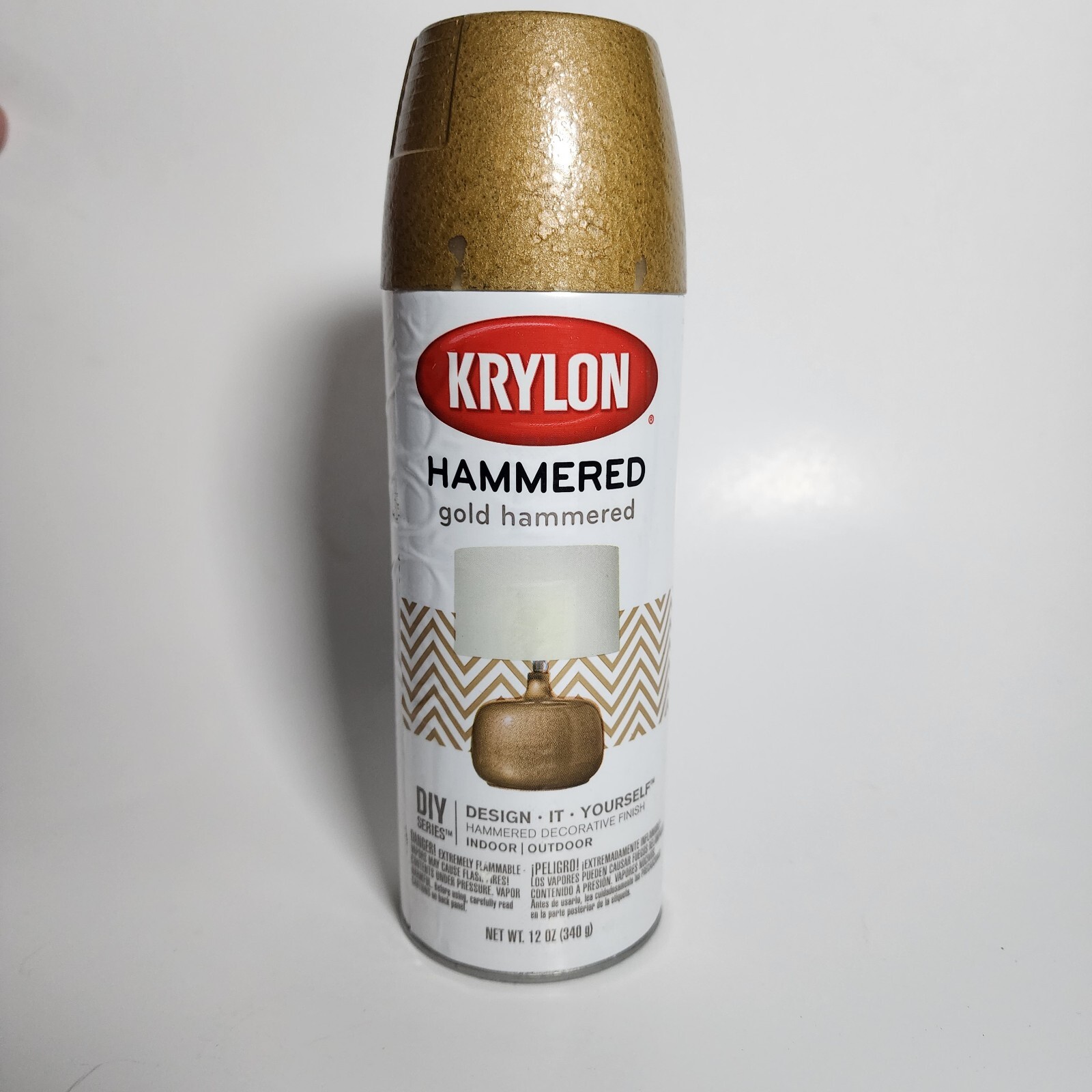 Krylon Gold Hammered 3902 Spray Paint 12 Oz  New