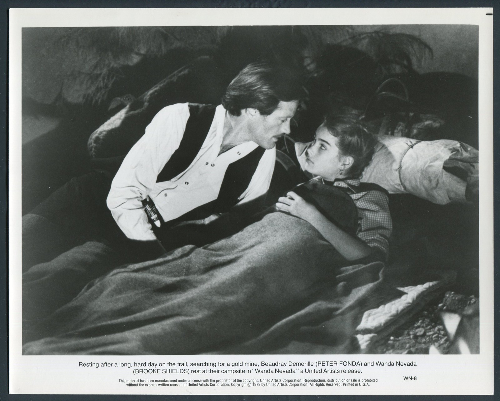 PETER FONDA BROOKE SHIELDS in Wanda Nevada '79 BLANKET CHILDSTAR