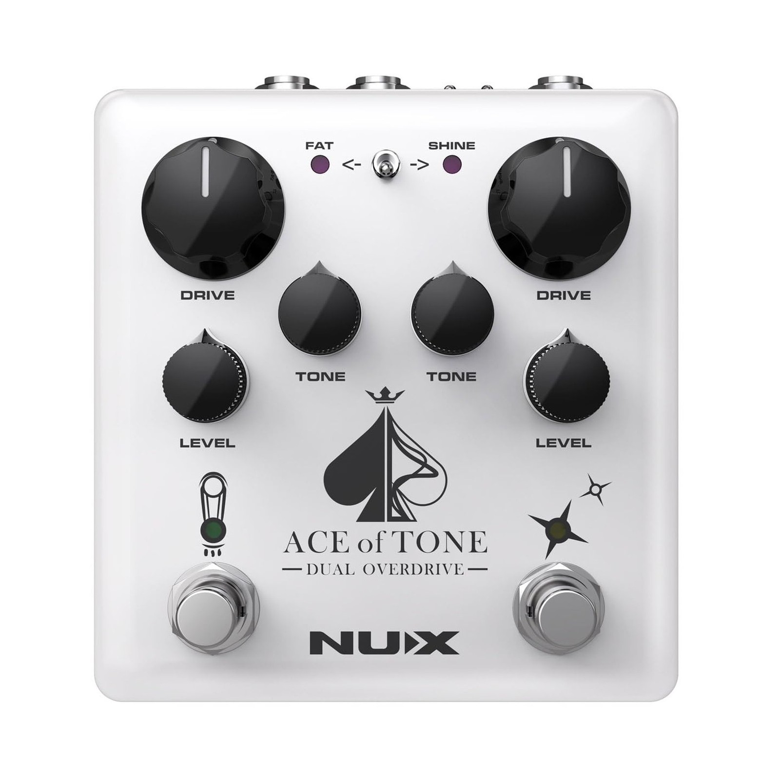 NUX ACE of Tone Dual Overdrive Effect Pedal stacked with Tubeman MKII and Mor...