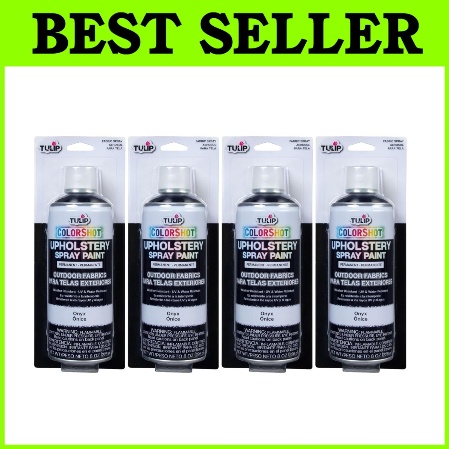 ColorShot Onyx Black Fabric Spray Paint 4-Pack