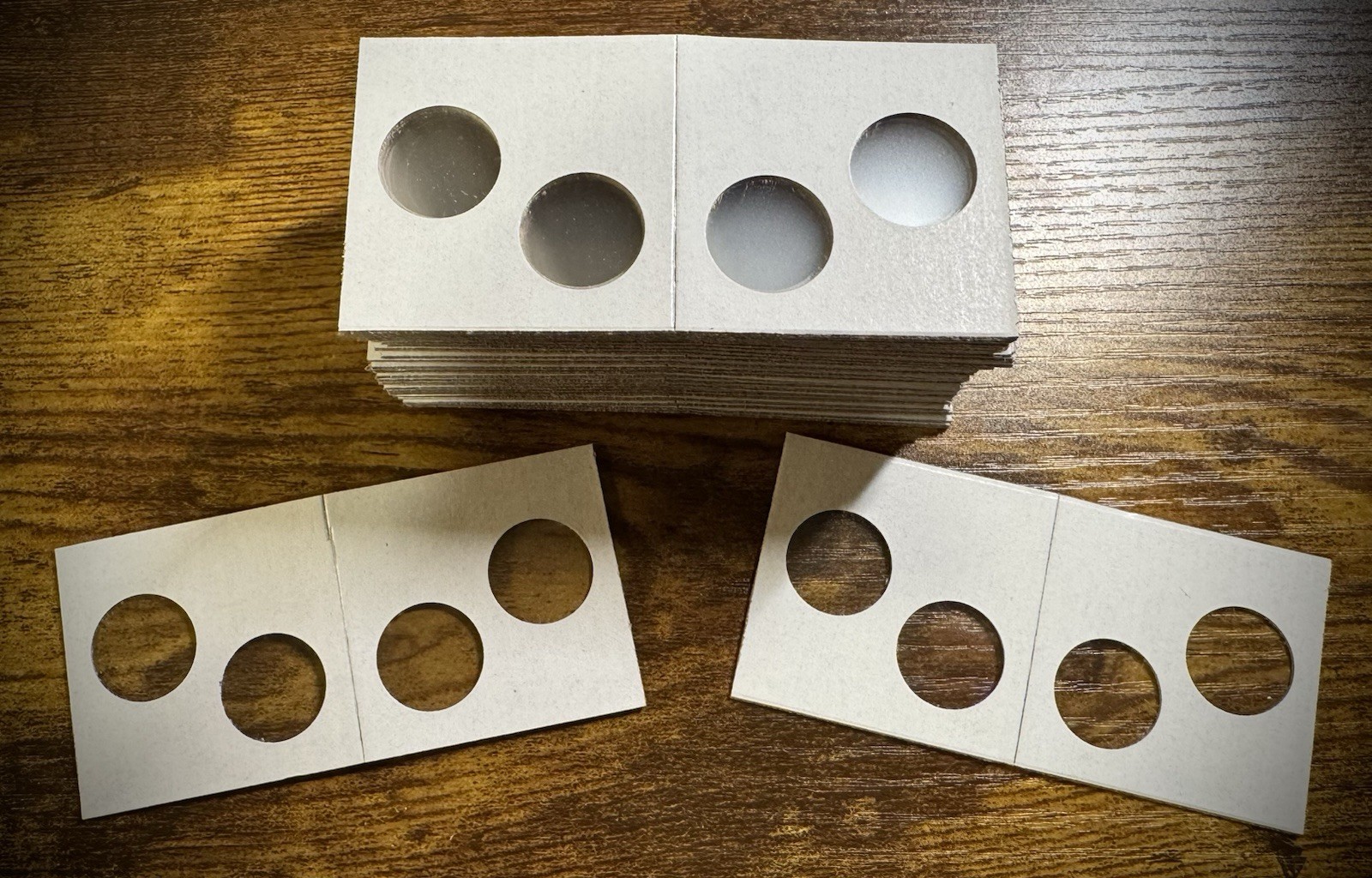 50 - COWENS 2 Hole - Cent Penny Dime 2 x 2 Mylar/Cardboard Holders
