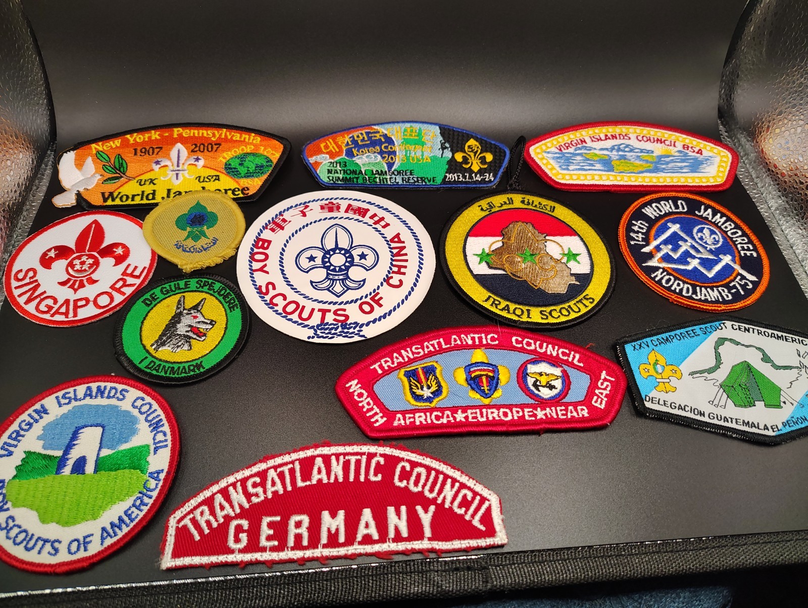 BSA Patch Lot - CSP / Jamboree / International / Red & White - 13 Patches