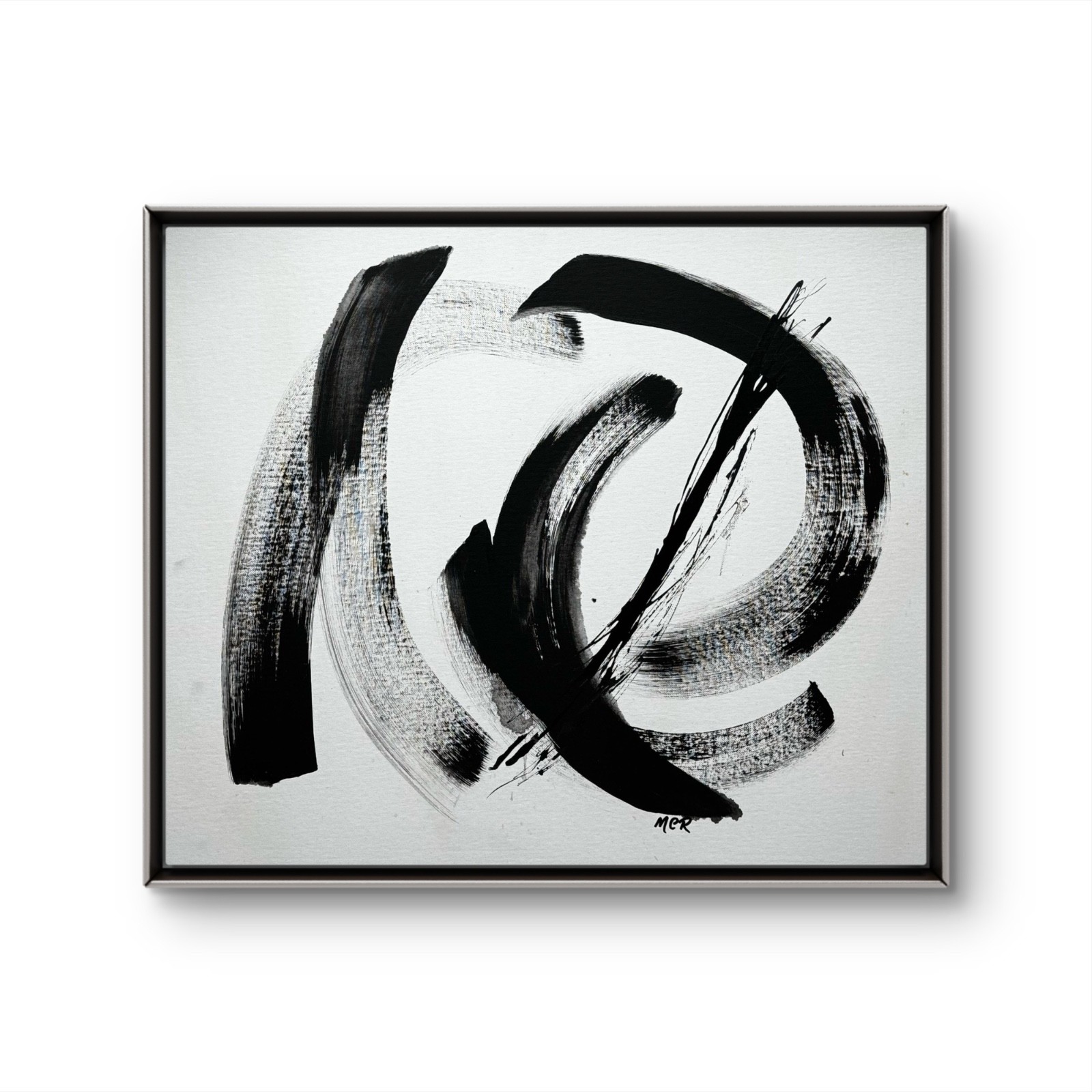 Original Signed Mixed Media Art Painting 20x24 Falling In Abstract -Canvas Board