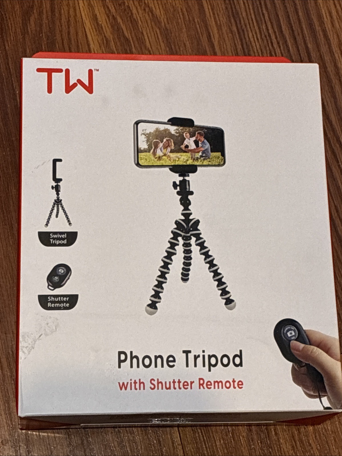 TALK WORKS Flex Adjust Tripod for iPhone, Android, Camera With Shutter Remote