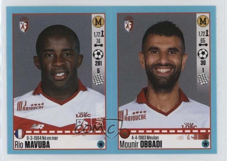 2016-17 Panini Foot Album Stickers Rio Mavuba Mounir Obbadi #286-287 1o2