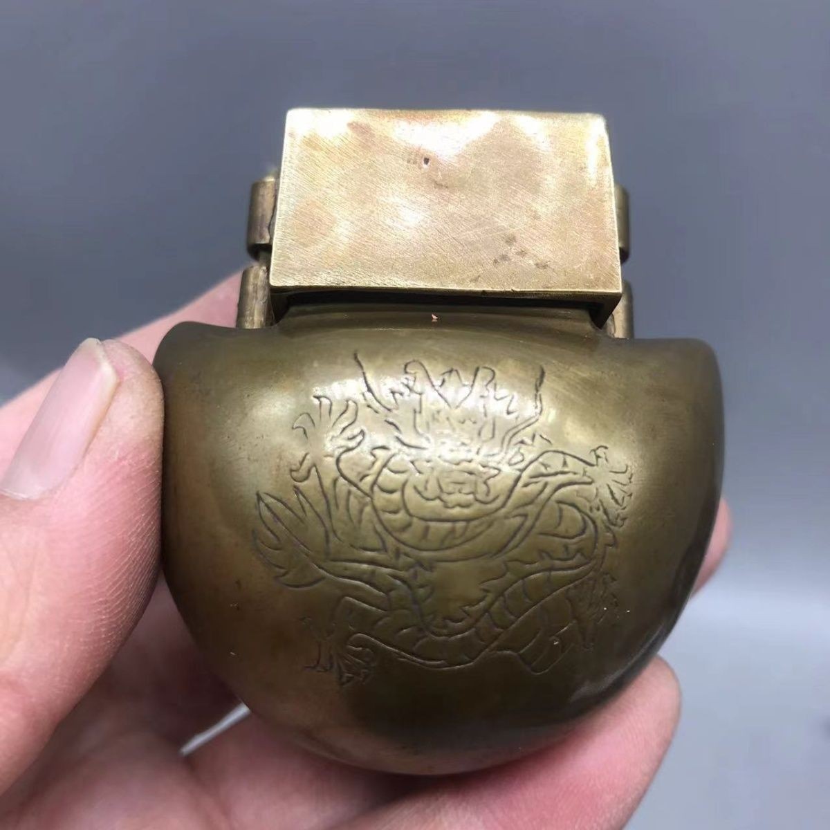 Old Chinese ‌Pure copper tobacco tin