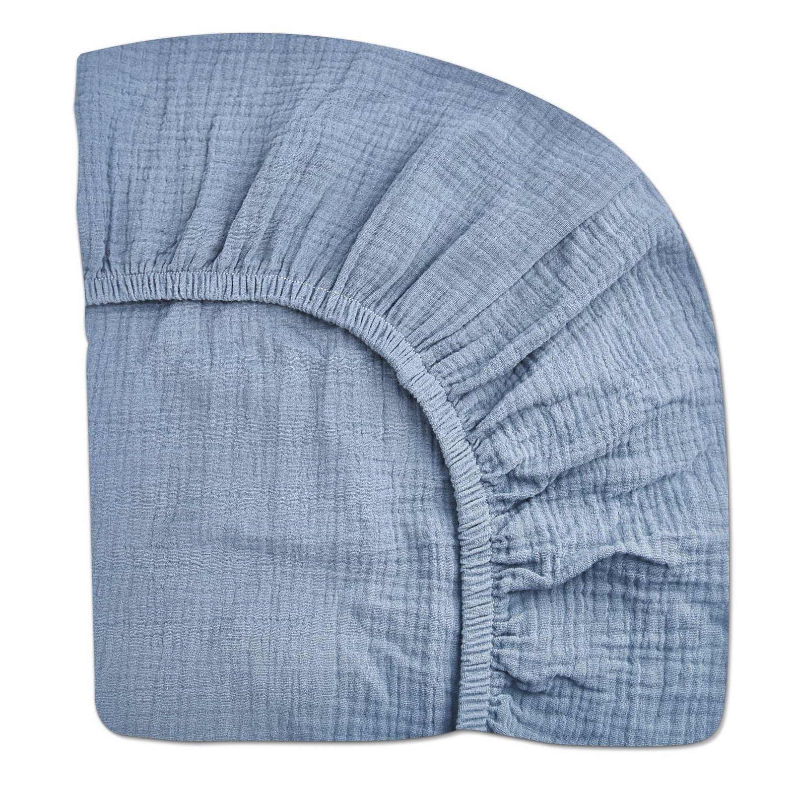 Costume Blue Cotton Muslin Fitted Baby Crib Sheets Fits 28x52 Inch Mattress