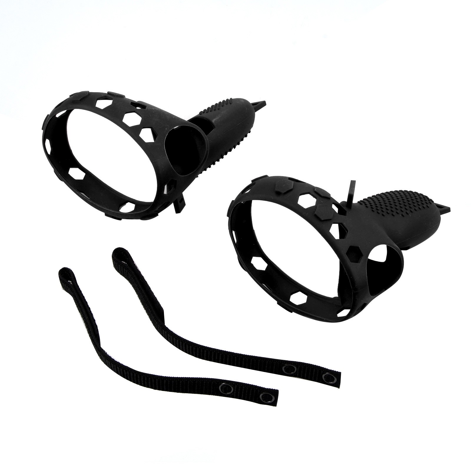 2Pcs Silicone Handle Grip Cover +Nylon Strap For Oculus Quest 2 VR Controller a