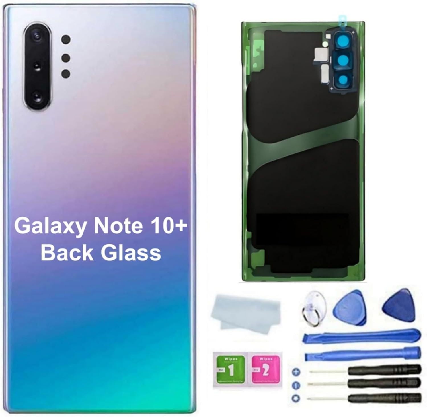 Galaxy Note 10 Plus Back Cover Glass Housing Door Replacement with Camera Lens