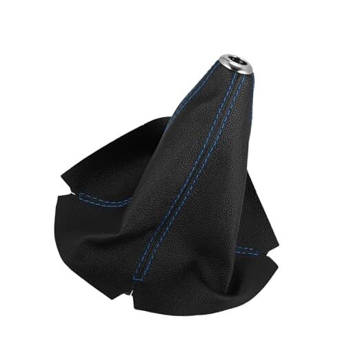  Universal Car Shift Boot, Gear Shift Knob Boot, 24x30.5cm, Leather, Black 