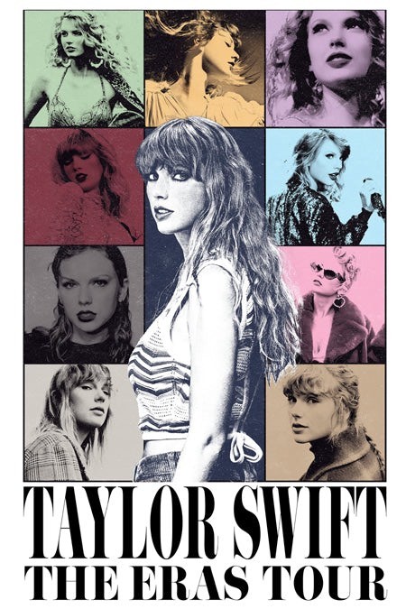 Taylor Swift The Eras Tour Poster Music Concert 2023 Tour Art 12x8in Metal Sign