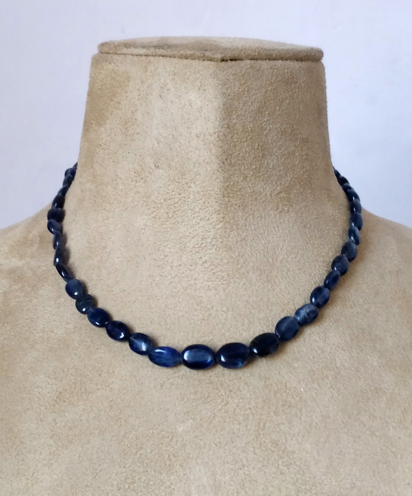 Deep Blue Nepal Kyanite Choker Necklace Nugget beads 7-11 mm Tumbled gemstones