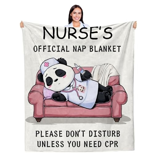 Nurse Appreciation Gifts for Women, Nurses Week/Day Gift 60" x 50" Off-white