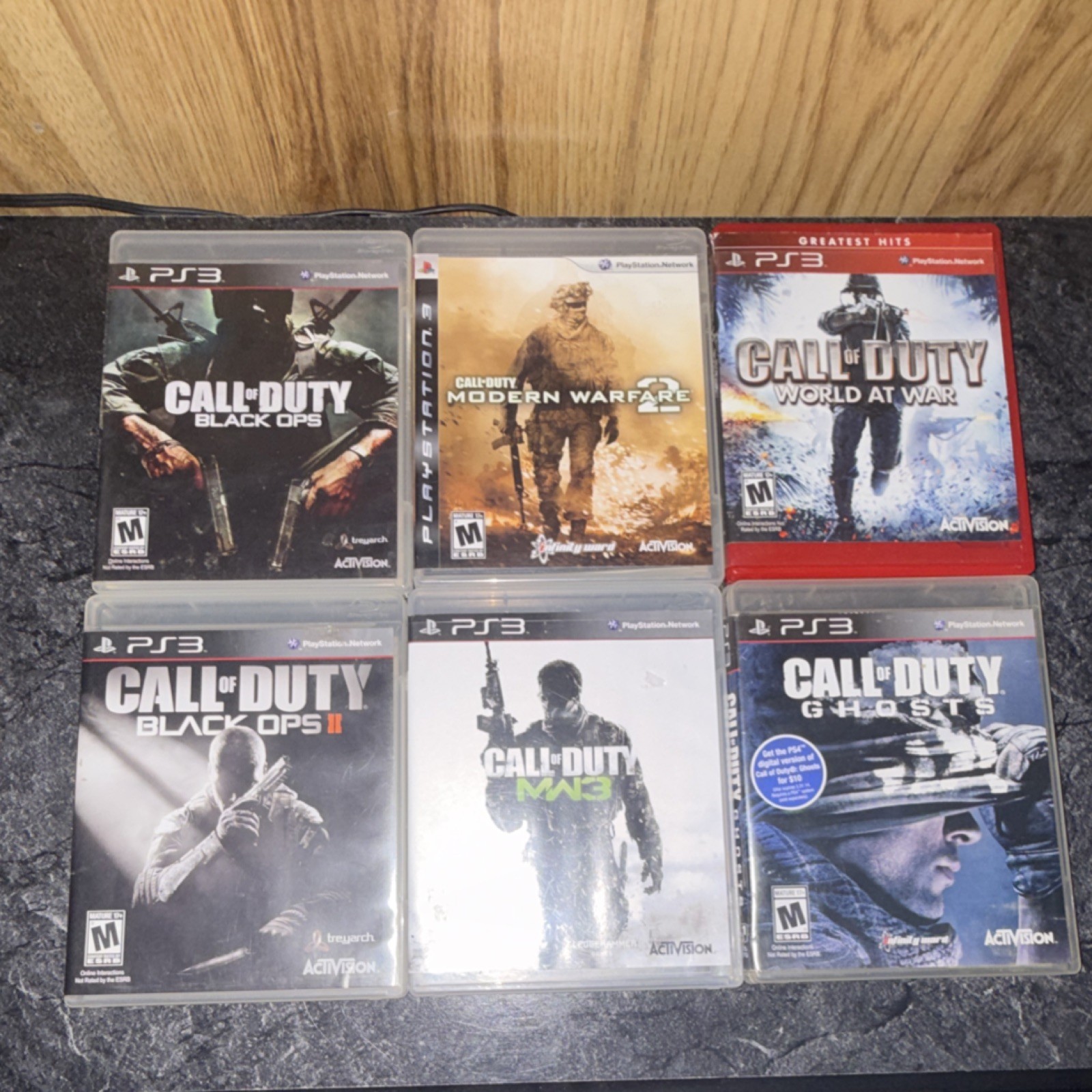 Activision Call of Duty PS3 Game Lot Black Ops MW2 MW3 World at War Ghosts